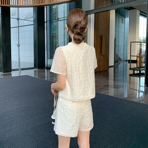 【清仓超15天不保价】奢姿大码女装2025夏季名媛气质小香风镂空两件套胖妹妹时尚套装9952953287【1】 商品图3