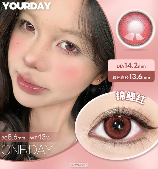 YOURDAY日抛套餐 | DARRENS联名新款 暮色浅滩/自然而蓝/光年回信/锦鲤  共15款 1盒10片 商品图3