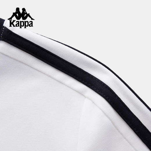 Kappa卡帕背靠背2025夏季新款运动短袖女士修身V领t恤休闲上衣女K0F62TD02 商品图3