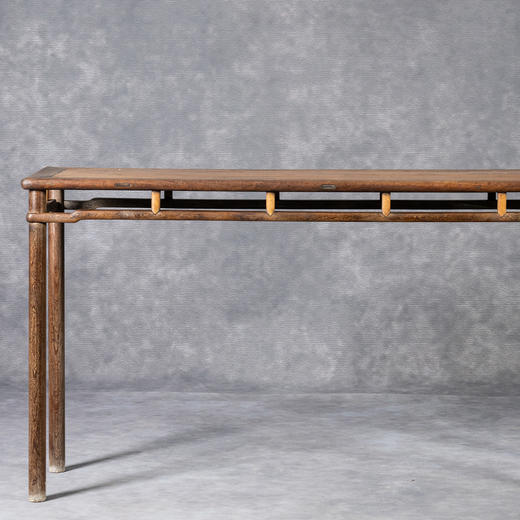 清早期	鸂鶒木镶黄花梨罗锅枨矮栳条桌 商品图1