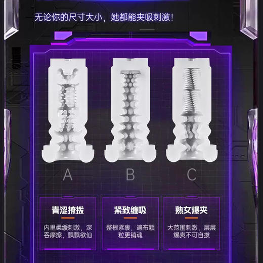 杰士邦全自动飞机杯加热吮吸吞吐成年人用品男人性自用安慰名器斐济圣杯 【朋克宇宙】杰士邦旗舰伸缩飞机杯 商品图5