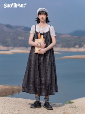 早乙女惠子saotome/STMQZ252287/手工串珠花苞连衣裙