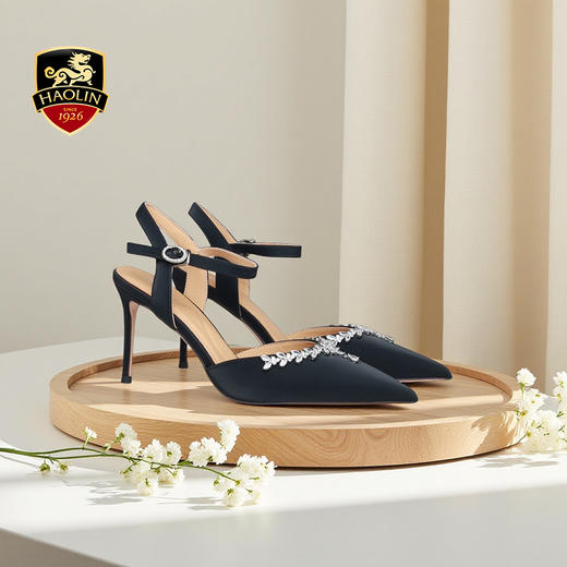 豪麟名鞋奥莱迪嘉女鞋半凉鞋真丝牛皮DJYYA51WB013黑色  原价1960元 商品图1