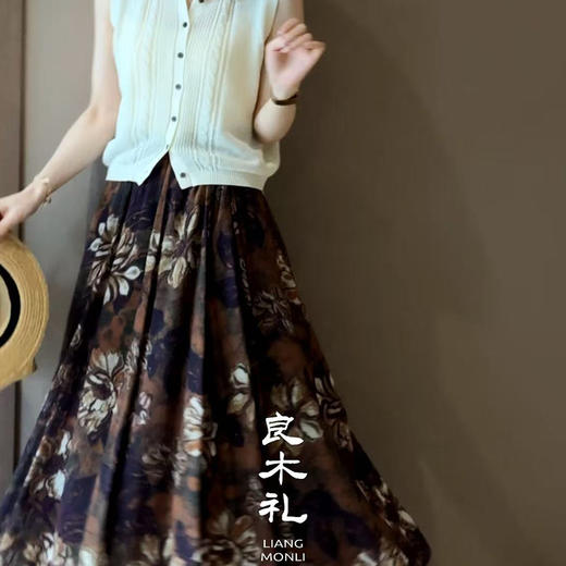 【现货】良木礼真丝印花半裙（0549962） 商品图1