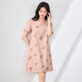 【高货wl】全新升级【铂金会员312/天猫419/差价107】(33316)洛诗琳蝴蝶刺绣天丝麻连衣裙2025夏季法式气质显瘦A字裙女