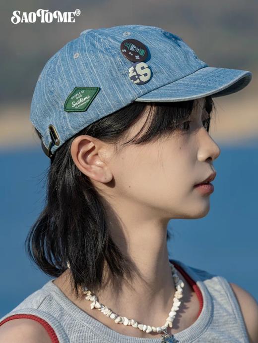 早乙女惠子saotome/STMMZ252342/浅蓝色短檐鸭舌帽 商品图1