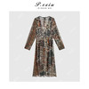 【绚烂夏花】度假风复古印花V领长袖连衣裙 W-62915 商品缩略图2