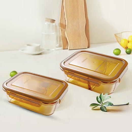 康宁琥珀色保鲜盒600mL长方形 商品图4