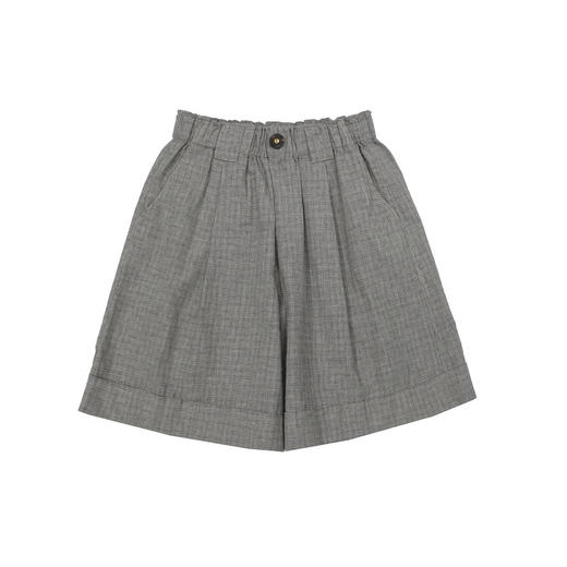 谜底短裤女2025夏季新品复古风日常棉麻提花宽松A型裤子252MK0526 商品图4