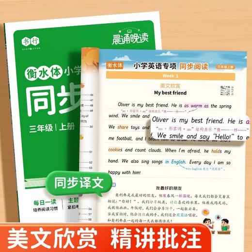 （会员）小学生英语【同步练字+同步默写+同步阅读】三四五六年级上册下册2025人教版衡水体小学英语专项训练 商品图8