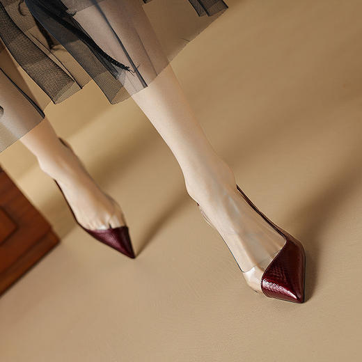 【预售5天】白色尖头高跟凉鞋女新款气质性感细跟包头后空单鞋女FDJ&YC--280 商品图2