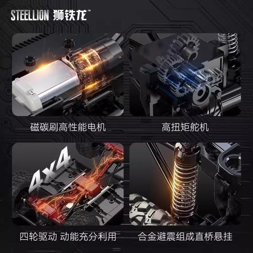 双鹰1:14高配RC模型牧马人四驱攀爬车狮铁龙全比例遥控送礼 商品图2