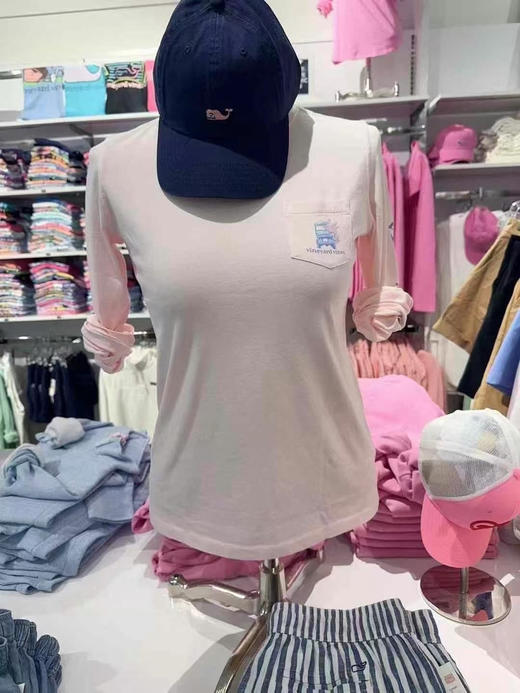 女款💰580/2件🇺🇸直邮✈️美国本土小🐳Vineyard Vines 💥可以配亲子 长袖纯棉T恤💢 商品图1
