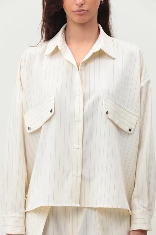 Ginette Garde  ANGELE衬衫 / GABRIEL阔腿裤-白条纹 商品图7