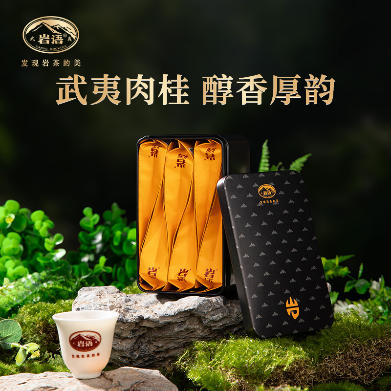 岩语 厚韵肉桂 茶叶特级武夷岩茶中火乌龙茶正宗盒装自饮口粮茶48g