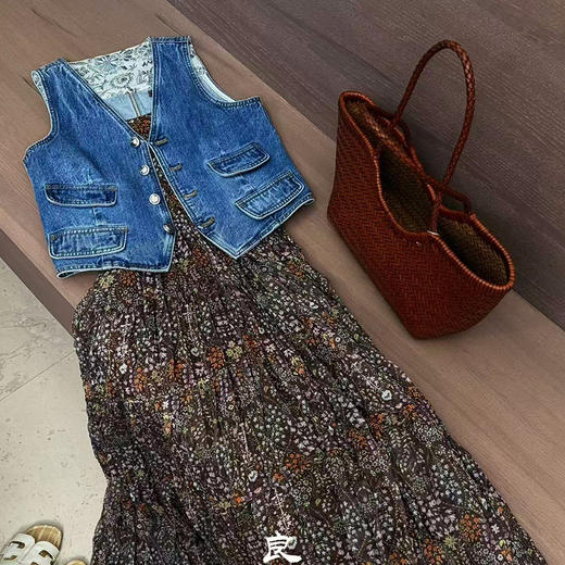 【不换不退】良木礼牛仔印花马甲（12455） 商品图3