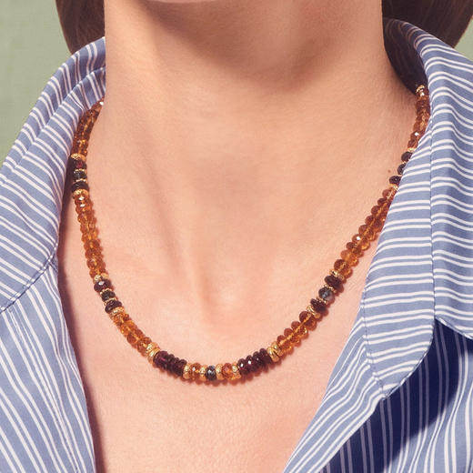 订购8周到｜Tityaravy-Samay-黄晶 石榴石 托帕石 项链［法国设计师］ 商品图0