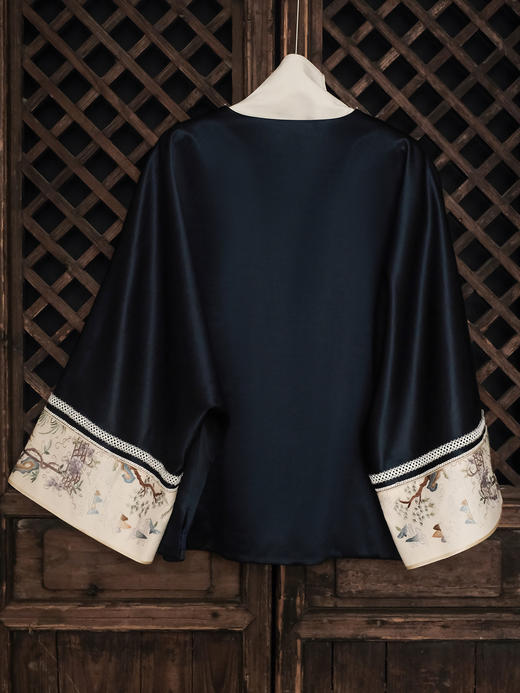 盛唐牡丹大师系列| 重工刺绣西厢丝毛外套-黑色 商品图4