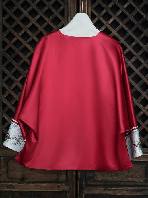 盛唐牡丹大师系列| 重工刺绣西厢丝毛外套-红色 商品图4