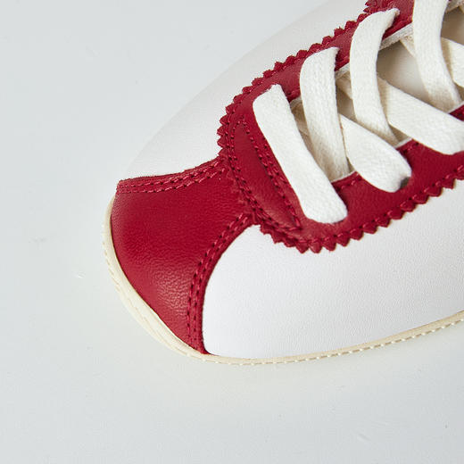 ROMI STUDIO“美式复古”牛皮革和羊皮革拼色平底德训鞋 RWCLP33916【发货时间25天】 商品图3