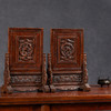清	黄花梨镶瘿木雕龙纹插屏（一对） 商品缩略图1
