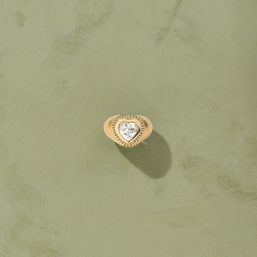 订购14周到｜Tityaravy-Gini-爱心 白色 托帕石 戒指［法国设计师］ 商品图0