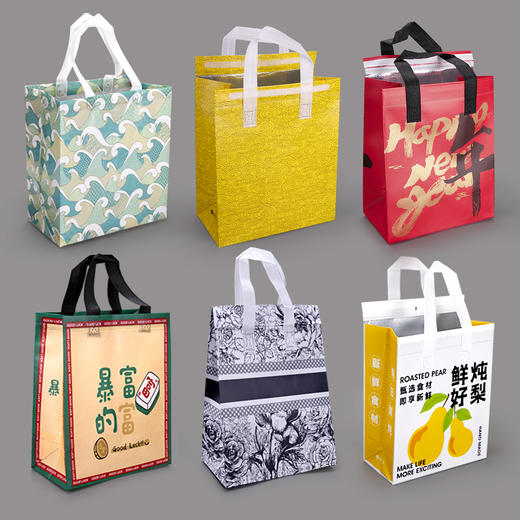 喇叭花无纺布外卖打包袋保温袋铝箔餐饮粥快餐包装手提袋子印刷logo防水定制 商品图13