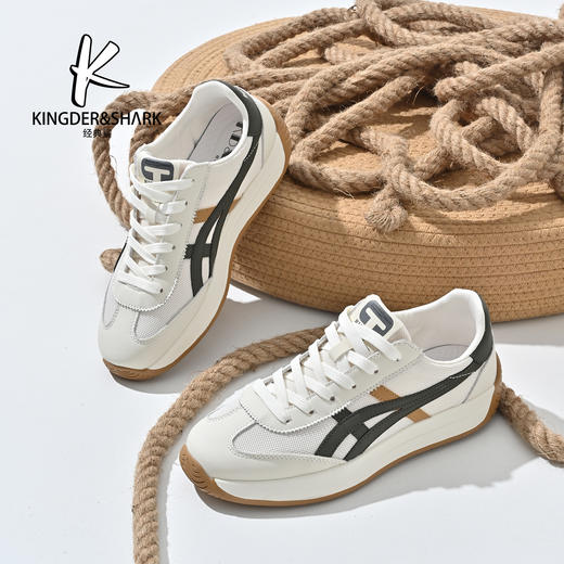 经典鲨2025年夏季新款男士时尚潮流拼色薄款网状透气跑步休闲鞋KF18-526031 商品图3