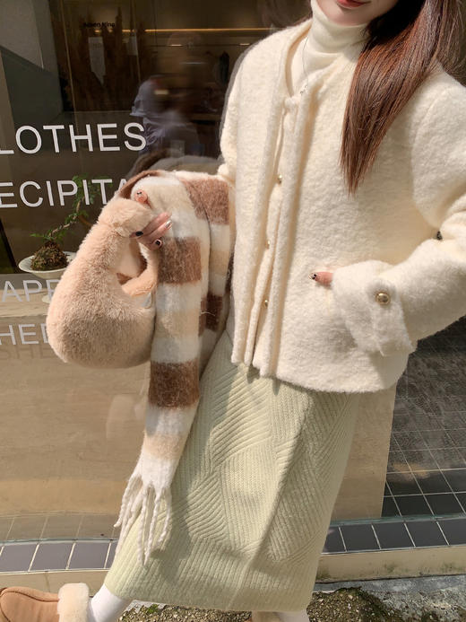 <曾小咸推荐>现货！系带毛绒外套 日常318/件 立减148.01 秒杀169.99/件！ 商品图9