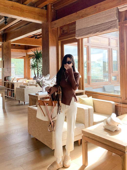 <曾小咸推荐>2色下摆开叉打底针织衫 日常129.99/件 立减70 秒杀59.99/件！！ 商品图5