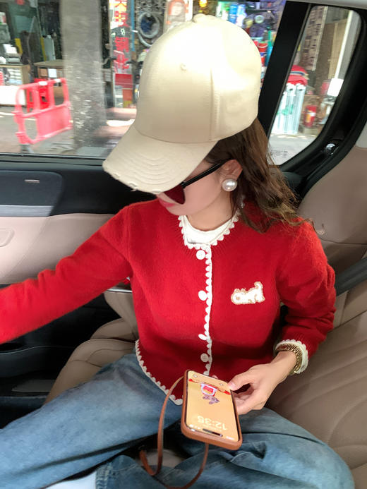 <曾小咸推荐>现货秒杀 ！微信超特价！撞色毛织短款开衫 日常189.99/件 立减100 秒杀89.99/件！！ 商品图9