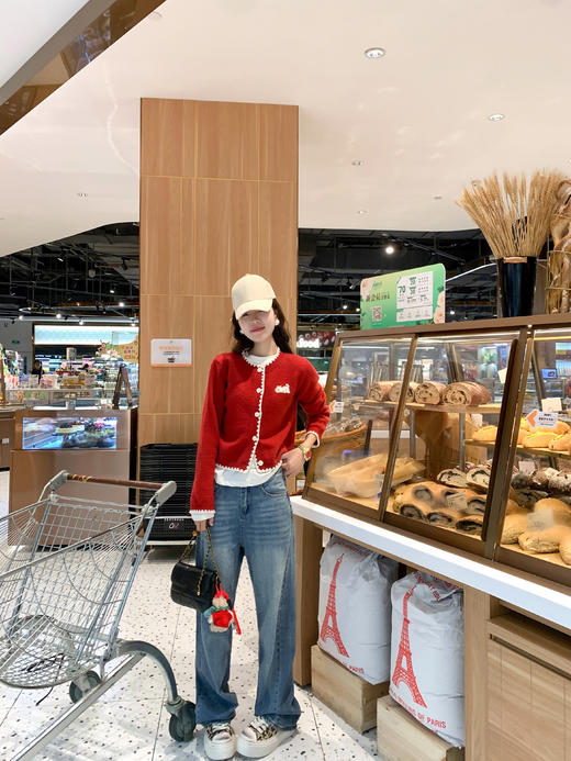 <曾小咸推荐>现货秒杀 ！微信超特价！撞色毛织短款开衫 日常189.99/件 立减100 秒杀89.99/件！！ 商品图7