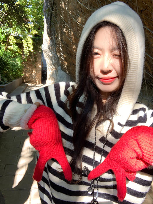 <曾小咸推荐>现货秒杀 ！微信超特价！ 条纹连帽毛衣 日常169.99 立减80 秒杀89.99！！ 商品图7