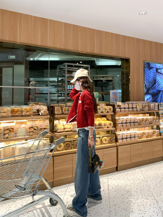 <曾小咸推荐>现货秒杀 ！微信超特价！撞色毛织短款开衫 日常189.99/件 立减100 秒杀89.99/件！！ 商品图10