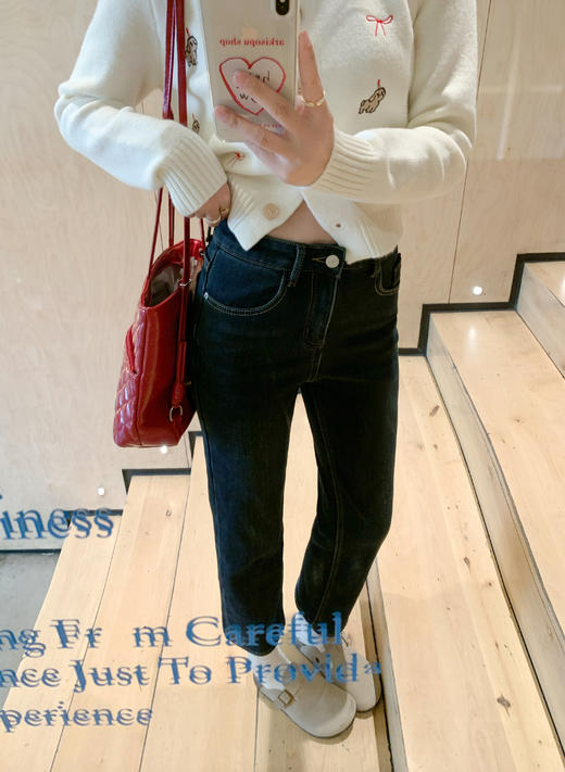 【179元任选2件】最后一波现货！加绒直筒牛仔裤 商品图1