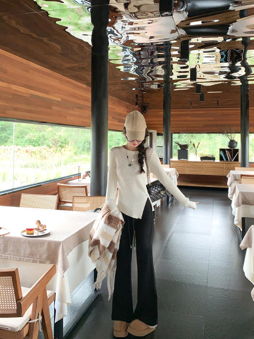 <曾小咸推荐>2色下摆开叉打底针织衫 日常129.99/件 立减70 秒杀59.99/件！！ 商品图8