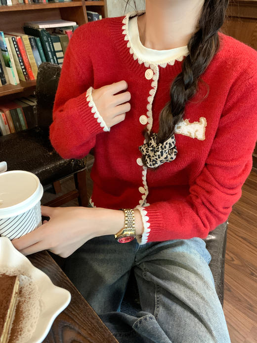 <曾小咸推荐>现货秒杀 ！微信超特价！撞色毛织短款开衫 日常189.99/件 立减100 秒杀89.99/件！！ 商品图8