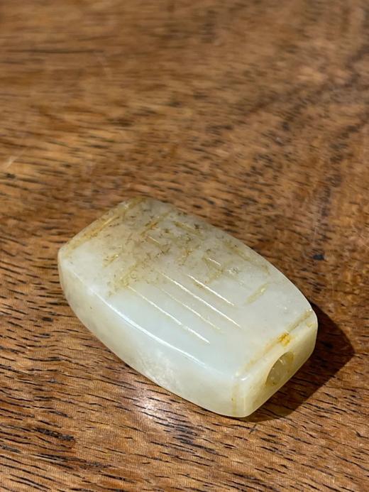 糖沁籽料白玉雕福壽纹扁形勒子，顺丰包邮 商品图2