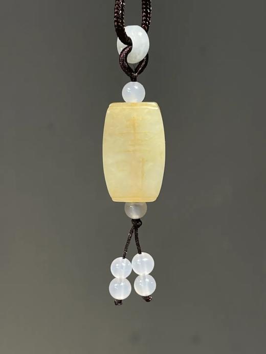 糖沁籽料白玉雕福壽纹扁形勒子，顺丰包邮 商品图7