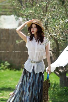 【门店同款】ENJOY夏季“后花园”衬衫领上衣 162593152