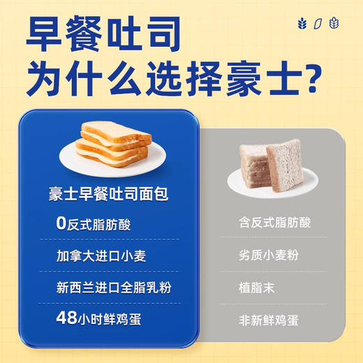 豪士早餐吐司面包｜5 层松软口感，麦香浓郁到唤醒清晨味蕾 商品图2