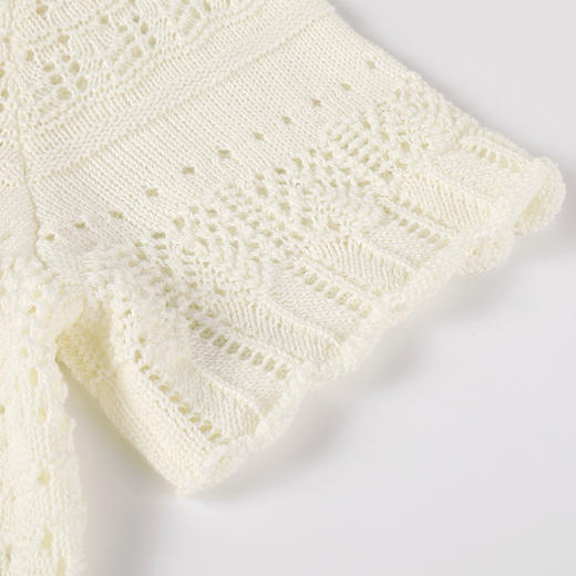 奢姿大码女装2025夏季镂空钩花针织开衫减龄显瘦碎花连衣裙两件套9652993806AB 商品图3