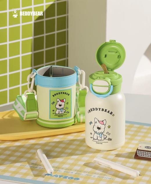 【品牌直发】【杯具熊原创萌宠西高地系列】成人学生运动杯 保温杯 双饮吸管杯 便携咖啡杯 新款 商品图5