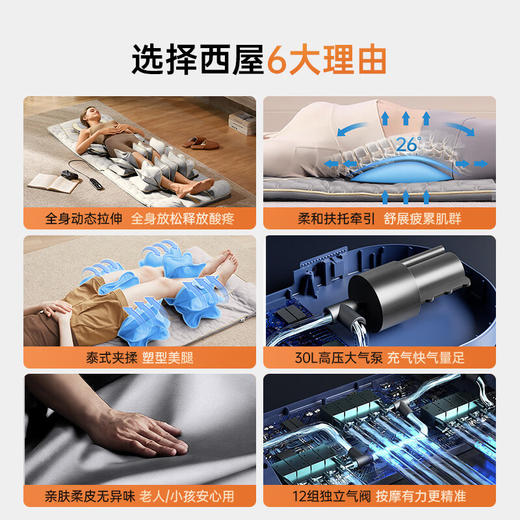 西屋（Westinghouse）颈椎腰部背部按摩仪_S208【腰腿气囊可调，高矮胖瘦都能用】 商品图1