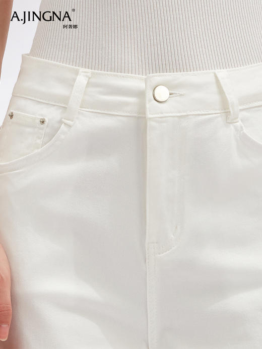 【黄金配比】阿菁娜夏日清凉原白阔腿牛仔裤F30X210022 商品图4