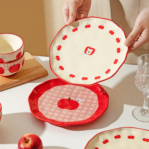 摩登主妇可爱餐具陶瓷碗家用2025新款碗具盘子面碗特别好看的饭碗 商品图3