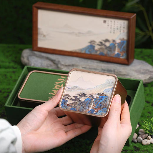 注意:尺寸和容量较小请慎拍，江山如画【绿.2听条盒125g装】23元1套.整箱36套 商品图2