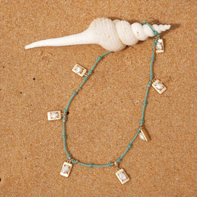 lost in echo2025夏季新款手工编绳度假异域多元素吊坠珍珠项链女