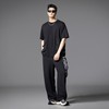 PINLI品立2025夏季新款男士圆领落肩个性口袋装饰短袖T恤宽松上衣B252111070 商品缩略图4