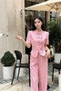 HAYES 粉色新中式盘扣上衣长裤套装 20330 商品缩略图5